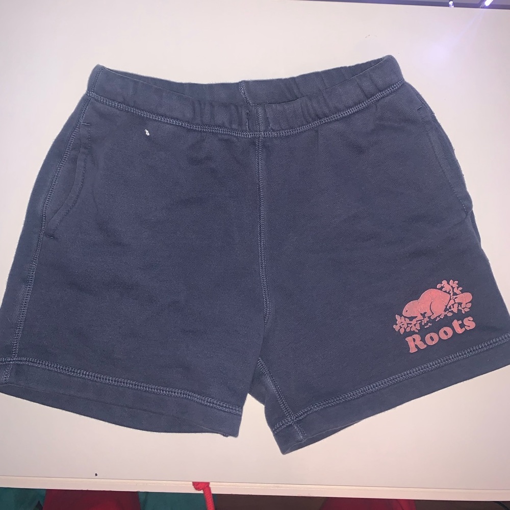 Navy blue roots shorts. size 12 kids.